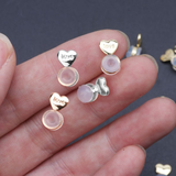 10Pcs Heart Love Magic Earring Lifters Earring Lifts Backs Adjustable Hypoallergenic Earring Nuts Ear Lobe Support