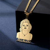 Custom Name Cartoon Character Stainless Steel Necklaces Pendants Kids Nameplate Jewelry Personalised Any Design Letter Necklace