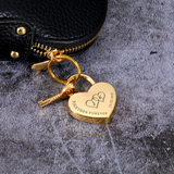 Customized Text Concentric Lock Key Valentine's Day Personalized Couple Keychain Key and Lock Fashion Jewelry Couple Sets Gifts