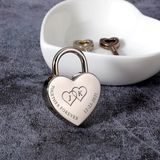 Customized Text Concentric Lock Key Valentine's Day Personalized Couple Keychain Key and Lock Fashion Jewelry Couple Sets Gifts