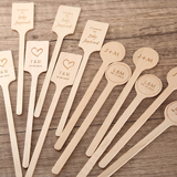 100pcs Custom Wooden Stir Sticks for Wedding Cocktails,Monogram Drink Stirrers,cheers to Swizzle Sticks Cocktail Stirrers Bridal