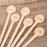 100pcs Custom Wooden Stir Sticks for Wedding Cocktails,Monogram Drink Stirrers,cheers to Swizzle Sticks Cocktail Stirrers Bridal