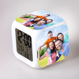 Custom stickers for Family LED Colorful Flash customized Touch Night Light Alarm Clock Custom-made family Photo Toys for Kids