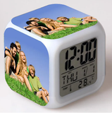 Custom stickers for Family LED Colorful Flash customized Touch Night Light Alarm Clock Custom-made family Photo Toys for Kids