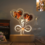 New Personalized Custom Photos Lamp Text Customized Bedroom Night Light Wedding Anniversary Birthday Mother's Father's Day Gift