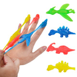 10PCS Catapult Launch Dinosaur Fun and Tricky Slingshot Chick Practice Elastic Flying Finger Birds Sticky DecompressionToy