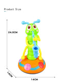 Children Musical Cartoon Caterpillar Playing the Saxophone Dancing Twist Worm Electric Pet Interactive Toys for Toddlers Gifts