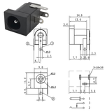 10Pcs DC Connectors 5.5x2.1mm 3.5x1.3mm DC Power Plug Male Female Jack Socket Nut Panel Mount DC Power Adapter Connector 5.5*2.1