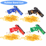 1pc Mini Toy Metal Gun with Rubber Band Fun Folding Pistol Key Charm Pendant Kids Birthday Gifts Toys Boy Girl Game Party Favors