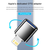 For IOS OTG Adaptador For iPhone 14 13 12 11 Pro iPad U Disk Lighting Male to USB 3.0 Adapter for iOS 13 above