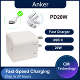 ANKER PD 20W Fast Charger USB C Mini Chargers PowerPort III Foldable Travel Phone Charger for iPhone 12/ 12 Pro iPad Galaxy S10