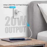 ANKER PD 20W Fast Charger USB C Mini Chargers PowerPort III Foldable Travel Phone Charger for iPhone 12/ 12 Pro iPad Galaxy S10