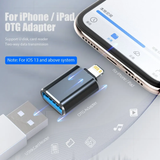 For IOS OTG Adaptador For iPhone 14 13 12 11 Pro iPad U Disk Lighting Male to USB 3.0 Adapter for iOS 13 above