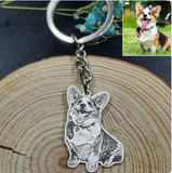 Personalized Pet Photo Necklace Engraved Pets Pendant Gifts Handmade Custom Dog Cat Keychain Memory Jewelry Picture Pendants