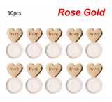 10Pcs Heart Love Magic Earring Lifters Earring Lifts Backs Adjustable Hypoallergenic Earring Nuts Ear Lobe Support