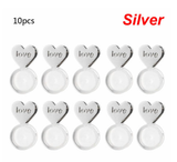 10Pcs Heart Love Magic Earring Lifters Earring Lifts Backs Adjustable Hypoallergenic Earring Nuts Ear Lobe Support