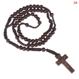 1PC Cartoon JESUS Cross Pendant Necklace Rosary Beads Children Kid Girls Catholic Christian Orthodox Fashion Religious Jewelry