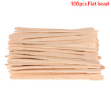 100PCS Woman Wooden Body Hair Removal Sticks Wax Waxing Disposable Sticks Beauty Toiletry Kits Wood Tongue Depressor Spatula