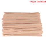 100PCS Woman Wooden Body Hair Removal Sticks Wax Waxing Disposable Sticks Beauty Toiletry Kits Wood Tongue Depressor Spatula