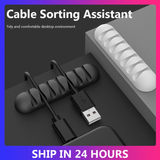 Smart USB Wire Organizer Cable Winder Silicone Flexible Cord Management Cable Holder Clips For Mouse Headphone Earphone Network