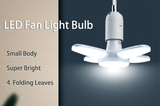 E27 LED Bulb Fan Blade Timing Lamp AC85-265V 28W Foldable Led Light Bulb  For Home Ceiling Light With Remote Controller