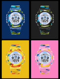 Kids Watches LED Colorful Flash Digital Waterproof Alarm For Boys Girls Date Week Creative Children's Clock