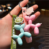 New Fashion Stereo Cute Balloon Dog Keychain Key ring Creative Cartoon Mobile Phone Bag Car Pendant Fun Keychain