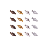 100 Sets 11x5mm Oval Round Brass Magnetic Clasps Connectors DIY Jewelry Findings Accessories Nickel Free Components