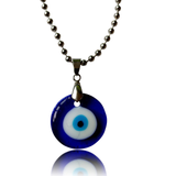 Antique 25MM 30MM 35MM Deep Sea Blue Evil Eye Pendant Necklace Turkish Blue Eye Choker Glass Eye Leather Rope Chain Jewelry Gift