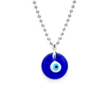 Antique 25MM 30MM 35MM Deep Sea Blue Evil Eye Pendant Necklace Turkish Blue Eye Choker Glass Eye Leather Rope Chain Jewelry Gift