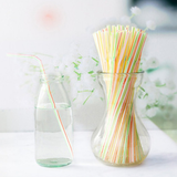 100Pcs 21cm Colorful Disposable Plastic Curved Drinking Straws Wedding Party Bar Drink Accessories Birthday reusable straw