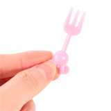 10pcs Fruit Fork Mini Cartoon Children Snack Cake Dessert Pick Toothpick Bento Lunches Party Decoration