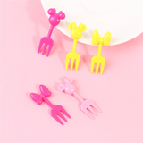 10pcs Fruit Fork Mini Cartoon Children Snack Cake Dessert Pick Toothpick Bento Lunches Party Decoration