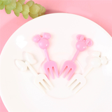 10pcs Fruit Fork Mini Cartoon Children Snack Cake Dessert Pick Toothpick Bento Lunches Party Decoration