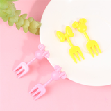 10pcs Fruit Fork Mini Cartoon Children Snack Cake Dessert Pick Toothpick Bento Lunches Party Decoration