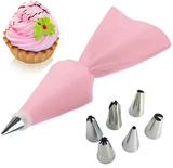 Nozzle piping cake decorating tools Confectionery equipment Kitchen accessories Reusable Pastry bag and bakery set icing socket