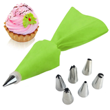 Nozzle piping cake decorating tools Confectionery equipment Kitchen accessories Reusable Pastry bag and bakery set icing socket