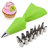 Nozzle piping cake decorating tools Confectionery equipment Kitchen accessories Reusable Pastry bag and bakery set icing socket