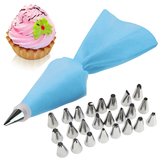 Nozzle piping cake decorating tools Confectionery equipment Kitchen accessories Reusable Pastry bag and bakery set icing socket