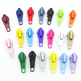 10-50Pcs 3#/5# Nylon Coil Auto Lock Zipper Puller DIY Sewing Tool Zipper Slider 20 Colors