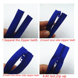 10-50Pcs 3#/5# Nylon Coil Auto Lock Zipper Puller DIY Sewing Tool Zipper Slider 20 Colors