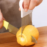 Stainless Steel Onion Needle Fork Vegetable Fruit Slicer Tomato Cutter Cutting Holder Kitchen Accessorie Tool