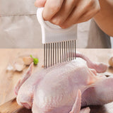 Stainless Steel Onion Needle Fork Vegetable Fruit Slicer Tomato Cutter Cutting Holder Kitchen Accessorie Tool