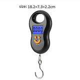 Black Electronic 50Kg 10g Hanging Scale LCD Digital Scale BackLight Fishing Weights Pocket Scale Luggage Scales