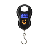 Black Electronic 50Kg 10g Hanging Scale LCD Digital Scale BackLight Fishing Weights Pocket Scale Luggage Scales