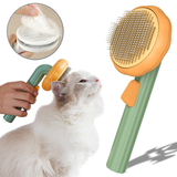 Pumpkin Pet Brush Cat Massage Comb Self Cleaning Slicker Brush Removes Loose Undercoat Gently Tool for Dogs Cats