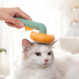 Pumpkin Pet Brush Cat Massage Comb Self Cleaning Slicker Brush Removes Loose Undercoat Gently Tool for Dogs Cats