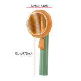 Pumpkin Pet Brush Cat Massage Comb Self Cleaning Slicker Brush Removes Loose Undercoat Gently Tool for Dogs Cats