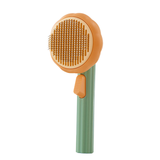 Pumpkin Pet Brush Cat Massage Comb Self Cleaning Slicker Brush Removes Loose Undercoat Gently Tool for Dogs Cats