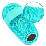 Foot Brush For Bathroom Silicone Clean Massage Slipper Wash Feet Exfoliating Wash Feet Bath Brushes Shower Scrubber Tools 1PC